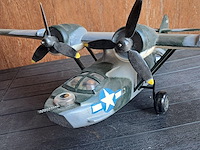 Handgemaakte vliegtuig in puur hout consolidated pby-5a catalina amerikaans vliegboot/patrouille onderzeeboot bestrijding l 710mm b 1030mm h 280mm - afbeelding 2 van  8