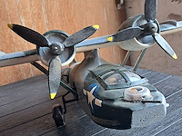 Handgemaakte vliegtuig in puur hout consolidated pby-5a catalina amerikaans vliegboot/patrouille onderzeeboot bestrijding l 710mm b 1030mm h 280mm - afbeelding 7 van  8