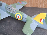 Handgemaakte vliegtuig in puur hout(levenswerk) brits carrier-based jachtvliegtuig-verkenner wo2 fairey fulmar. l 810mm b 1000mm h 300mm - afbeelding 3 van  5