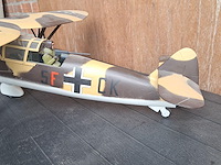 Handgemaakte vliegtuig in puur hout(levenswerk) brits verbindings en verkenningsvliegtuig wo2 westland lysander l 770mm b 1000mm h 280mm - afbeelding 3 van  6