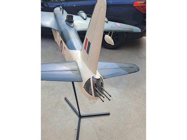 Handgemaakte vliegtuig in puur hout.(levenswerk)brist vliegtuigboot wo2 short sunderland (bommenwerper) l 1117mm b 1442mm h op poot 1470 mm - afbeelding 4 van  6