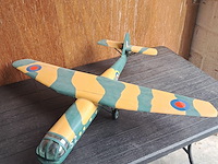 Handgemaakte vliegtuig in puur hout.(levenswerk)brits troepentransport wo2 air speed as.51-as.58 horsa l 800mm b 960mm h 250mm