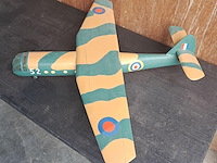 Handgemaakte vliegtuig in puur hout.(levenswerk)brits troepentransport wo2 air speed as.51-as.58 horsa l 800mm b 960mm h 250mm - afbeelding 3 van  5