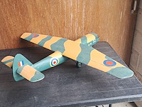 Handgemaakte vliegtuig in puur hout.(levenswerk)brits troepentransport wo2 air speed as.51-as.58 horsa l 800mm b 960mm h 250mm - afbeelding 4 van  5