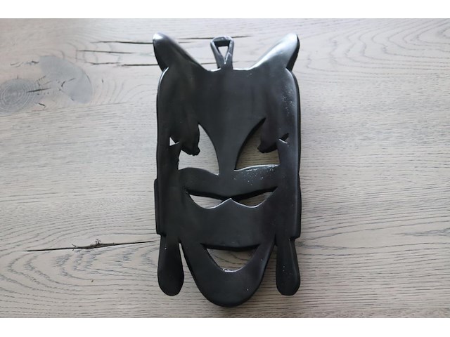 Handgesneden houten masker - centraal-afrikaanse republiek - afbeelding 4 van  7