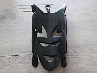 Handgesneden houten masker - centraal-afrikaanse republiek - afbeelding 4 van  7