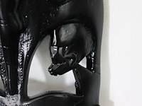 Handgesneden houten masker - centraal-afrikaanse republiek - afbeelding 5 van  7