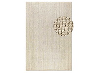 Handgeweven boute jute tapijt 105973 ivoorwit 190x280 - afbeelding 2 van  3