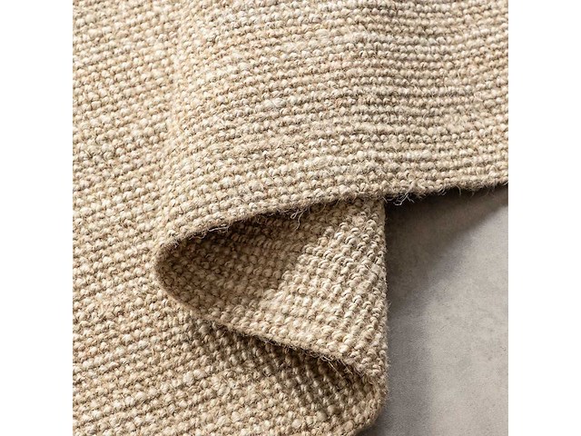 Handgeweven boute jute tapijt 105973 ivoorwit 190x280 - afbeelding 3 van  3