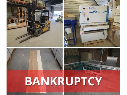 Handling & lifting, houtbewerkingsmachines en vinylvloeren - faillissement