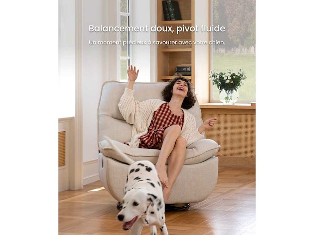 Handmatige draai- en kantelrelaxstoel (lichtgrijs) - afbeelding 4 van  9