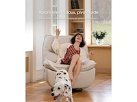 Handmatige draai- en kantelrelaxstoel (lichtgrijs) - afbeelding 4 van  9