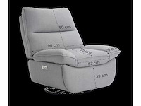 Handmatige draai- en kantelrelaxstoel (lichtgrijs) - afbeelding 6 van  9