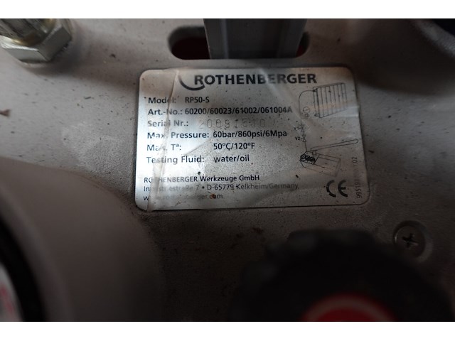Handmatige druktestpomp rothenberger - afbeelding 3 van  4