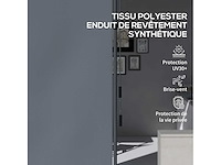 Handmatige intrekbare jaloezie op voetstuk, verstelbare lengte, krukaskrukasinstallatie zonder boren, metalen aluminium. polyester donkergrijs - afbeelding 4 van  4