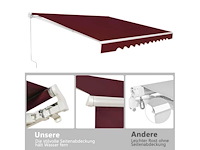 Handmatige intrekbare luifel - wine 3,6 x 3 m - afbeelding 5 van  7
