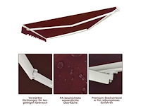 Handmatige intrekbare luifel - wine 3,6 x 3 m - afbeelding 6 van  7