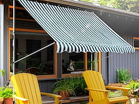 Handmatige intrekbare luifel teleskopische luifel zonder boren 3l x 1,5l m