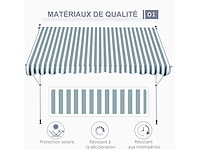 Handmatige intrekbare luifel teleskopische luifel zonder boren 3l x 1,5l m - afbeelding 5 van  7