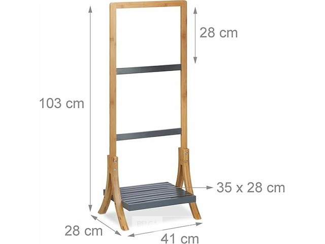 Handoek rek bamboo - afbeelding 2 van  3