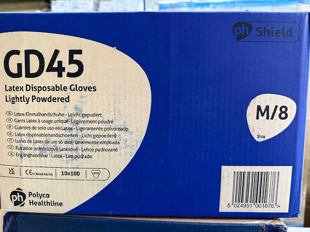 Handschoenen vinyl + short + sleeve (83x) - afbeelding 7 van  7