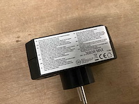 Handson stekkerdoos dominostekker 3 voudig, zwart en wit (120x) - afbeelding 3 van  3