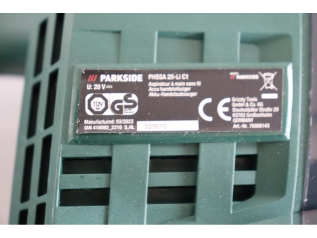 Handstofzuiger parkside inc. smart lithium accu - afbeelding 10 van  12