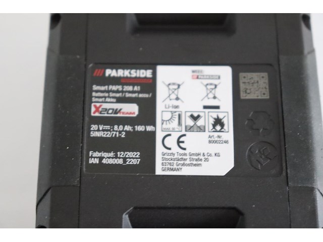 Handstofzuiger parkside inc. smart lithium accu - afbeelding 12 van  12