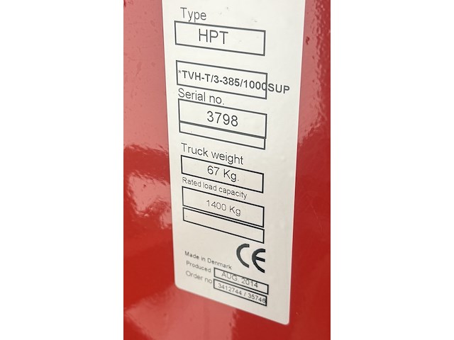 Handtranspallet manueel 1400kg - afbeelding 3 van  3