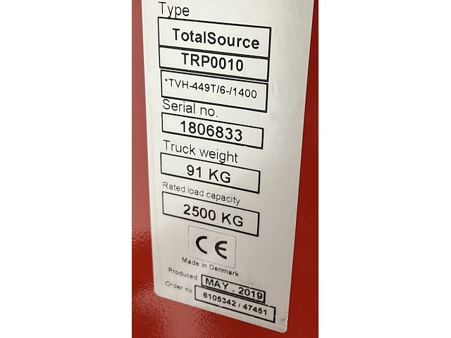 Handtranspallet manueel 2500kg - afbeelding 6 van  6