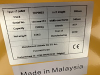 Handtranspallet manueel 2500kg - afbeelding 6 van  6