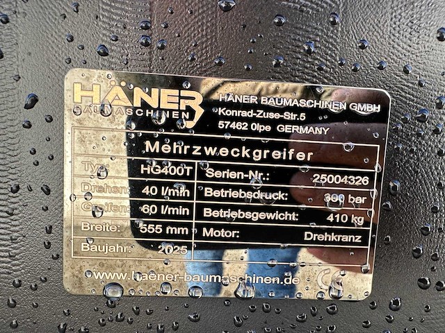 Haner - 2025 - hg400t - sorteergrijper - afbeelding 5 van  17