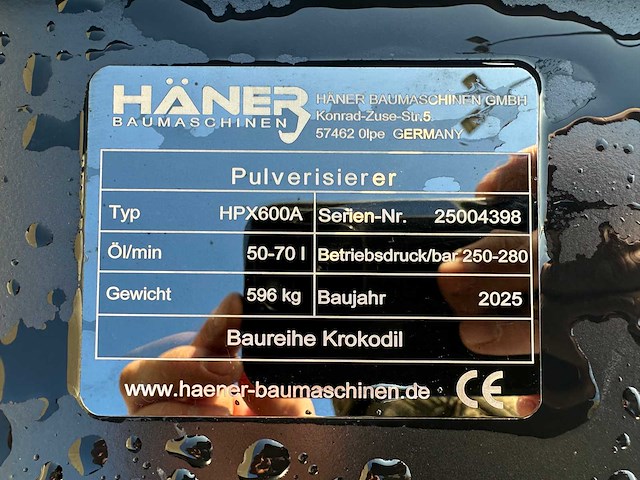 Haner - 2025 - hpx600a - crusher - afbeelding 6 van  14