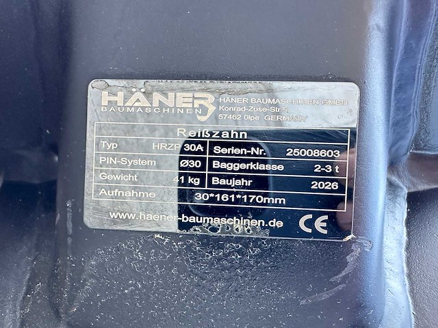 Haner - 2026 - hrzp 30a - voorzetapparatuur - afbeelding 9 van  9