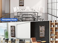 Hangende metalen documentenmap 10 houten vakken - afbeelding 4 van  4