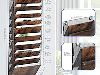 Hangende metalen documentenmap 10 houten vakken - afbeelding 2 van  4
