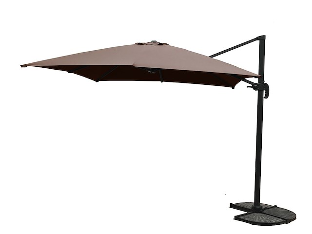 Hangende parasol taupe 300x300cm - afbeelding 1 van  2