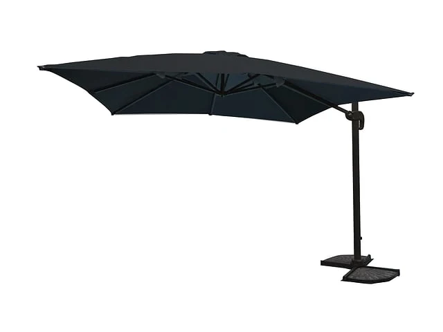 Hangende parasol zwart - 300x300 cm - afbeelding 2 van  2