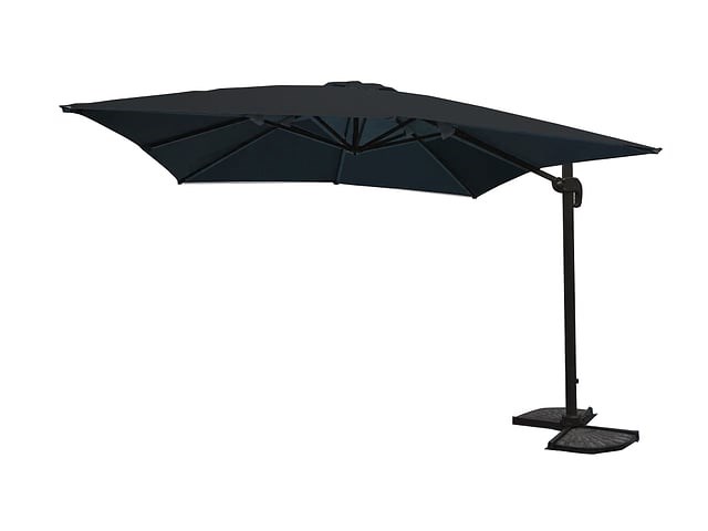 Hangende parasol zwart 300x300 cm - afbeelding 2 van  3