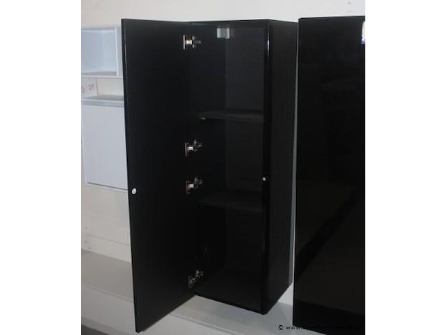 Hangkast 1deur lak zwart glanzend - afbeelding 2 van  2