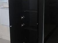 Hangkast 1deur lak zwart glanzend - afbeelding 2 van  2