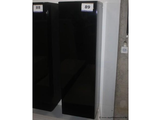 Hangkast 1deur lak zwart glanzend - afbeelding 1 van  2