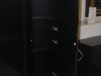 Hangkast 1deur lak zwart glanzend - afbeelding 2 van  2