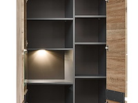 Hangkast bellini 90cm 2 deuren - eik/antraciet - afbeelding 2 van  6