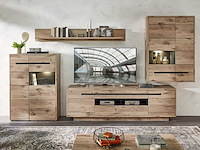 Hangkast bellini 90cm 2 deuren - eik/antraciet - afbeelding 5 van  6