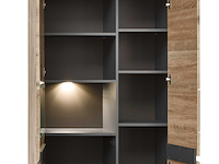 Hangkast bellini 90cm 2 deuren - eik/antraciet - afbeelding 6 van  6
