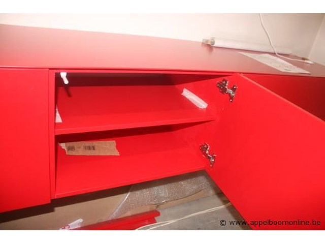 Hangkast rode lak 276cmx50cmx46cm - afbeelding 2 van  2
