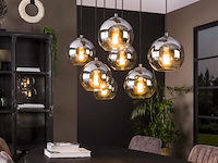 Hanglamp bessy 7 lampkappen-oud zilver - afbeelding 1 van  4