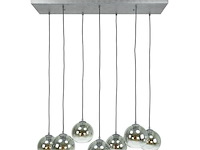 Hanglamp bessy 7 lampkappen-oud zilver - afbeelding 3 van  4