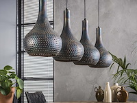 Hanglamp cone 4 lampenkappen - zwart/bruin - afbeelding 1 van  5